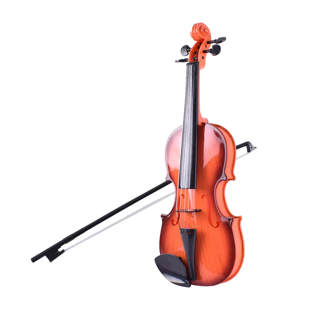 Simulated Violin Practice Kit - Beginner Musical Instrument with Exquisite Workmanship, Performance Prop & Gift Set