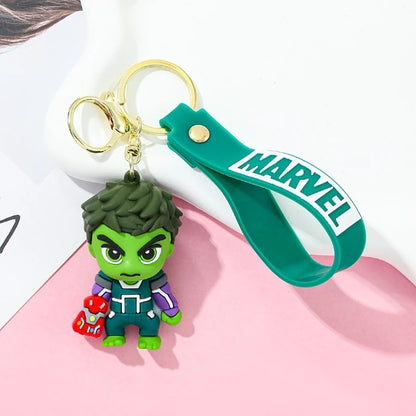 MINISO Marvel Avengers Keychain – Iron Man, Thanos, Loki & Captain America Doll Pendant for Bags & Fans Gift