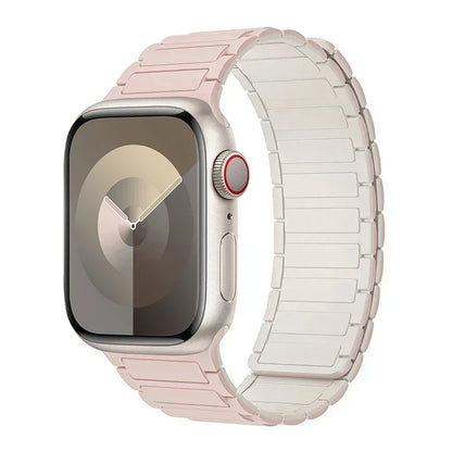 Magnetic Silicone Sports Band for Apple Watch — Fits Ultra 2 (49mm) & Series 9/8/7/6/5/4/SE/3 (38–45mm)