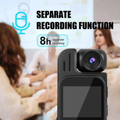 Mini Body Camera - 1080P HD Sports Recorder with Infrared Night Vision and 1.3-Inch Display