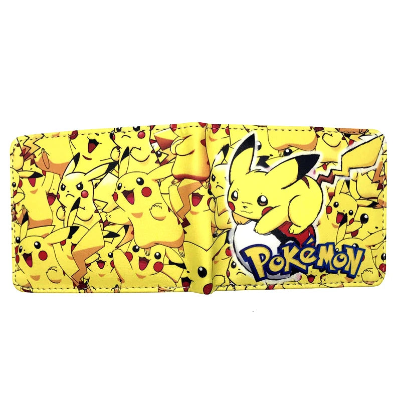 MINISO Pikachu Cartoon Wallet – PU Fashionable Short Purse for Men and Women