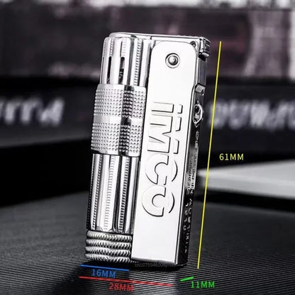 IMCO Aiku 6700 Metal Lighter – Austrian Retro Trench Design, Windproof Kerosene Lighter for Men’s Smoking Gift