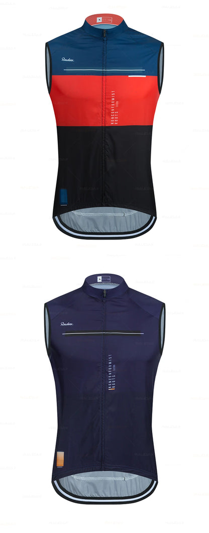 Raudax Men's Sleeveless Cycling Vest – Mesh Ciclismo Undershirt, Windproof Gilet for Cycling & Motorcycle
