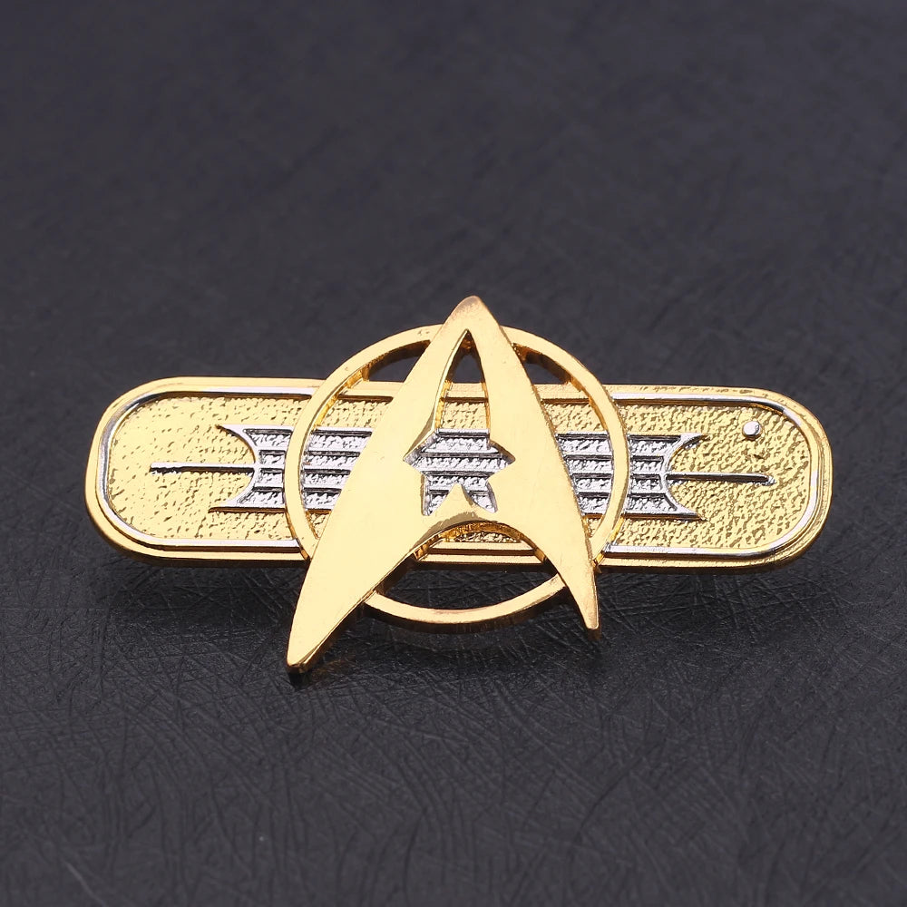 Classic Star Trek Button Brooch — Starfleet Logo Metal Badge, Creative Lapel Pin for Shirts, Backpacks & Jewelry Accessories