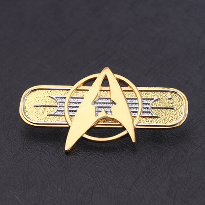 Classic Star Trek Button Brooch — Starfleet Logo Metal Badge, Creative Lapel Pin for Shirts, Backpacks & Jewelry Accessories
