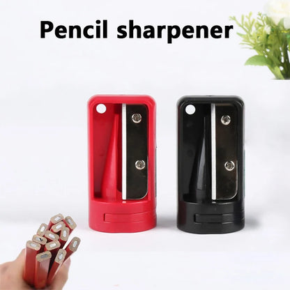 2PCS Multifunctional Woodworking Pencil Sharpener - Portable Single Hole Universal Pencil Planer