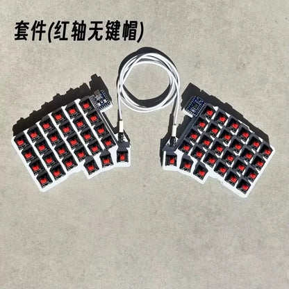 Silakka54 Split Mechanical Keyboard - Ergonomic Hot-Swappable QMK/VIAL Programmable RP2040 Keyboard