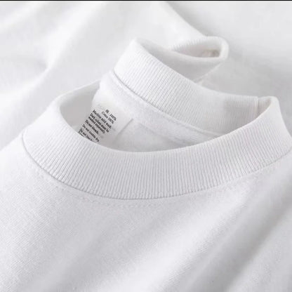 100% Cotton Unisex T-Shirt – Solid Color O-Neck Short Sleeve Tops for Men & Women, Summer Korean Loose Fit M-4XL