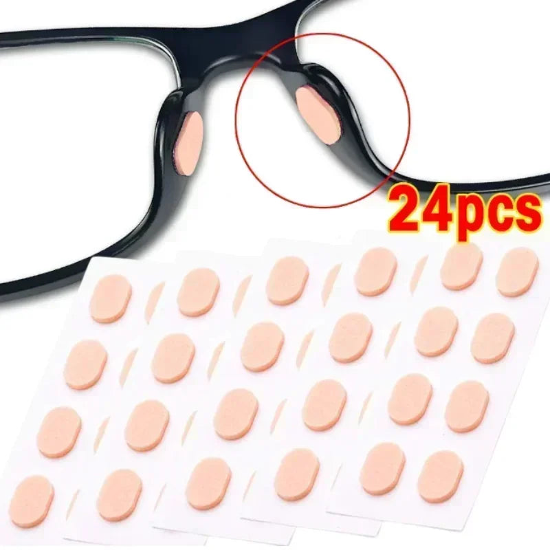 Self-Adhesive Eyeglasses Nose Pads – Soft EVA Foam Anti-Slip Reusable Mini Oval Glasses Comfort Pads Accessories Kit