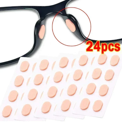 Self-Adhesive Eyeglasses Nose Pads – Soft EVA Foam Anti-Slip Reusable Mini Oval Glasses Comfort Pads Accessories Kit