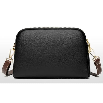 100% Genuine Leather Shoulder Bag for Women - Luxury Designer Cowhide Flap Handbag and Crossbody Messenger Bag