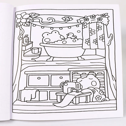 Coloring Books for Adults and Teens, Cute Puppies Cartoon Designs for Relaxation, Cozy Hygge Moment Coloring Fun