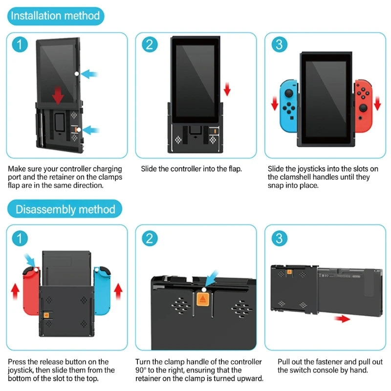 Portrait Mode Flip Grip for Nintendo Switch & Switch OLED – Handheld Gaming Console Accessory with Portable Vertical Orientation
