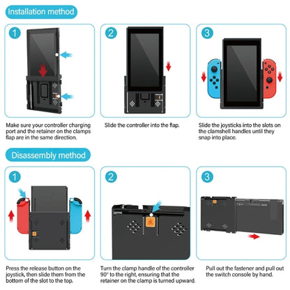 Portrait Mode Flip Grip for Nintendo Switch & Switch OLED – Handheld Gaming Console Accessory with Portable Vertical Orientation