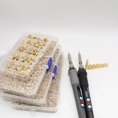 Brass Hot Melt Insert Knurled Nut – Copper Thermal Conduction Nut for 3D Printer Plastic Heat Insertion Tool