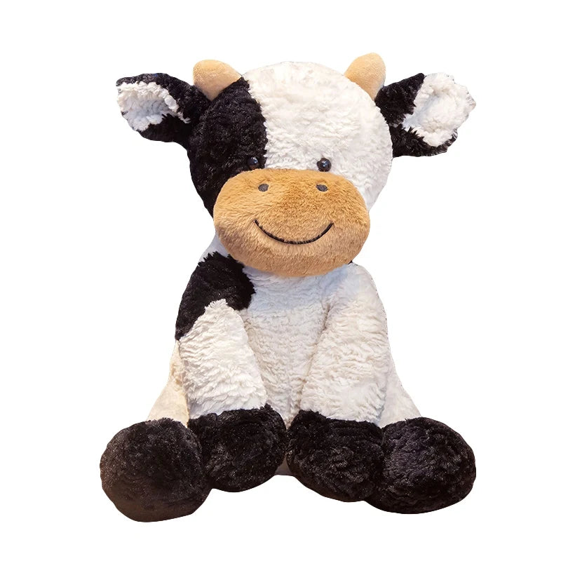 25-70cm Huggable Plush Cow Toy — Soft Stuffed Cattle Doll, Lovely Animal Plush for Kids, Birthday Gift