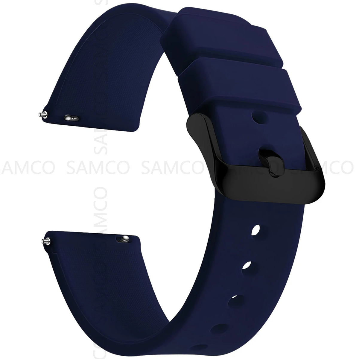 Silicone Quick Release Watch Bands 14–24mm for Samsung Galaxy, Garmin & Huawei - Soft Rubber Replacement Watch Straps