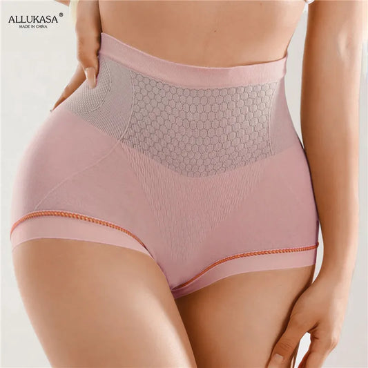 High Waist Women's Panties: Flat Belly Shaping Briefs with Breathable Mesh - Transparent Knickers for Tummy and Hip Lift