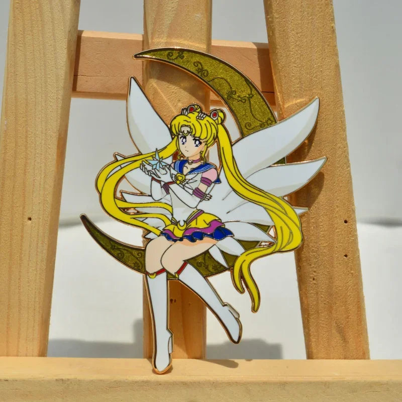 Cute Sailor Moon Enamel Pin – Usagi Tsukino Brooch for Backpacks, Clothing & Anime Gift