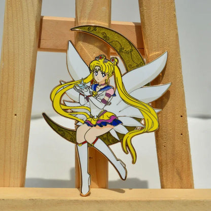 Cute Sailor Moon Enamel Pin – Usagi Tsukino Brooch for Backpacks, Clothing & Anime Gift