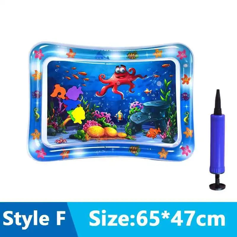 Cats & Dogs Inflatable Water Play Mat — Thickened Sensory Water Bed with Fish for Pet Interactive Fun