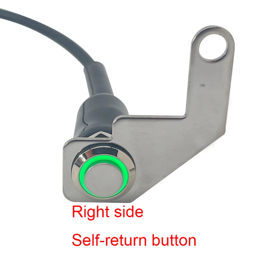 12V LED Waterproof Motorcycle Handlebar Switch – Manual Reset Button