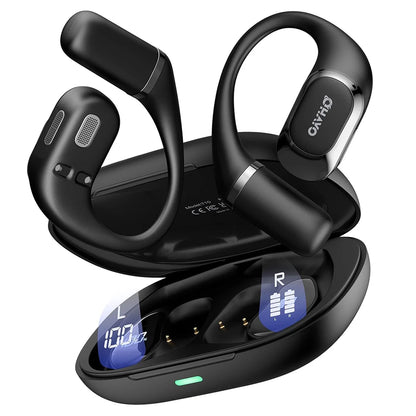 Ohayo Open-Ear Earphones - Bluetooth 5.4 Air Conduction Wireless Sports Earbuds IPX6 Waterproof Headphones With Mic