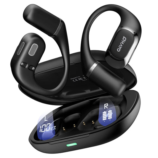 Ohayo Open-Ear Earphones - Bluetooth 5.4 Air Conduction Wireless Sports Earbuds IPX6 Waterproof Headphones With Mic