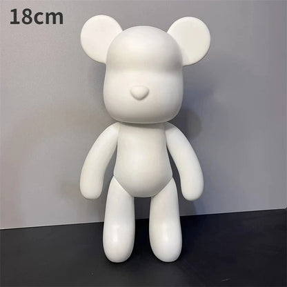 DIY Fluid Bear Sculpture – Handmade Bearbrick Doll Ornament, Graffiti Art Toy & Home Decoration Gift for Parents and Kids