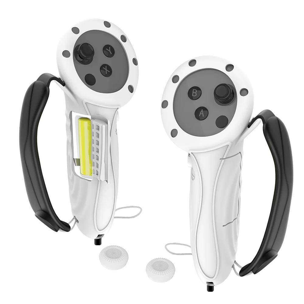 Handle Control for Meta Quest 3S – Strap Controller Grip with Battery Open Touch & Bumper Shelf Accessory