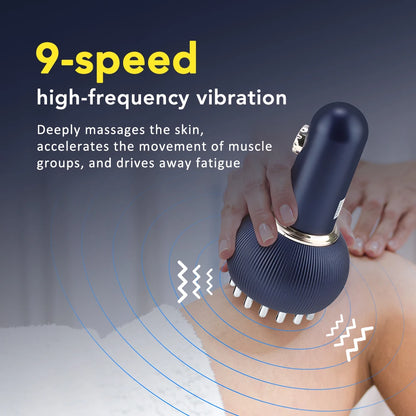 Rechargeable Gua Sha Massager – Body Shaping & Heating Scraping Brush for Lymphatic Detox, Meridian Dredging & Fat Burning