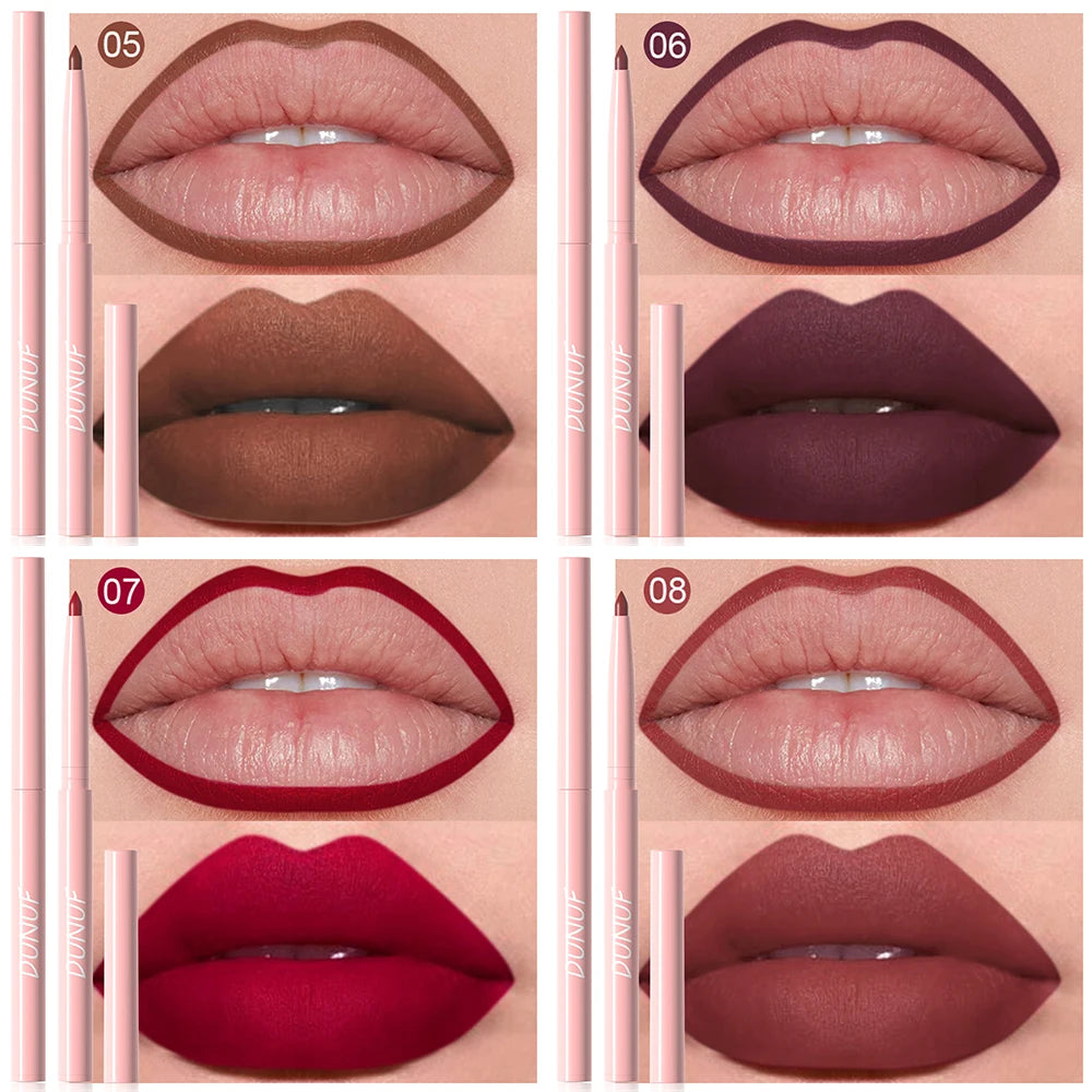6pcs Waterproof Lip Liner Pen Set – Long-Lasting, Non-Fading, Easy Coloring Lip Gloss Makeup Set