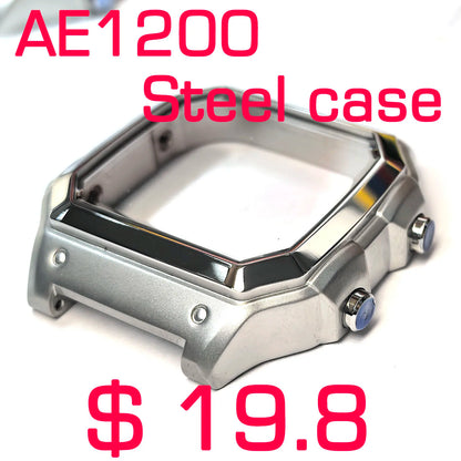 Casio AE-1200WH Stainless Steel Watch Case - Metal Case Mod Kit for AE1200 Watches