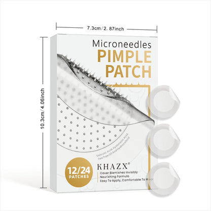 Microneedle Pimple Patches - 24-Pack Hydrocolloid Microdart Acne & Blemish Treatment Patches