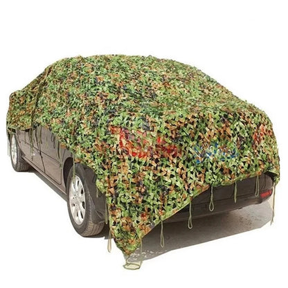 Camouflage Netting - Outdoor Hunting Shade Mesh for Car Tent Awning Camping & Forest Concealment