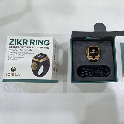2025 IQibla Smart Zikr Ring – Electronic Digital Tasbih Counter with Vibration Reminder, Waterproof for Muslim Prayer