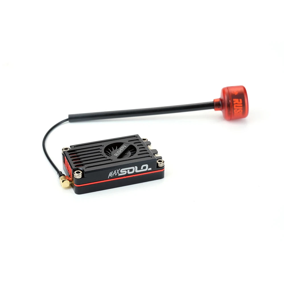RUSHFPV RUSH MAX SOLO 5.8GHz 2.5W VTX - CNC Shell with Built-In Cooling Fan for FPV Freestyle & Long-Range Racing Drones