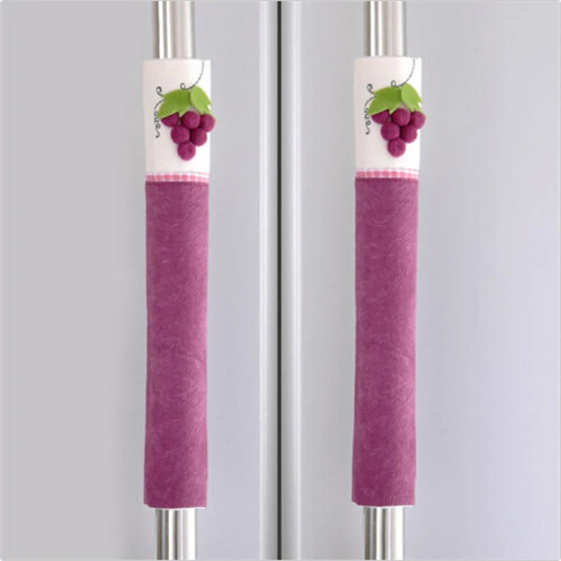 2PCS Refrigerator Door Handle Covers – Anti-Skid Fridge & Oven Protectors, Fingerprint-Resistant Kitchen Decor Gloves