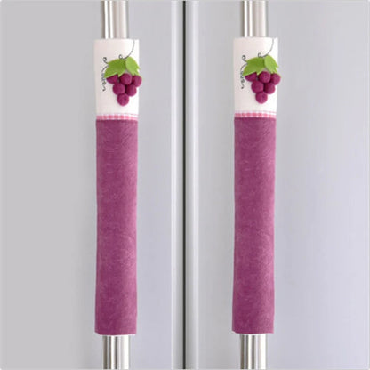 2PCS Refrigerator Door Handle Covers – Anti-Skid Fridge & Oven Protectors, Fingerprint-Resistant Kitchen Decor Gloves