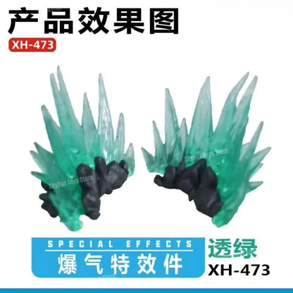 Whirlwind Flame & Ice Special Effects Model Stand — Luffy Figure DIY Accessories Movable Display Base