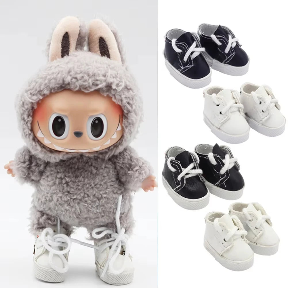 17cm Mini Plush Doll Clothes Set – Kpop EXO Labubu Idol Princess Shoes & Casual Sneakers Accessories, Clothing Gift