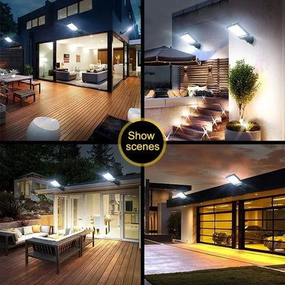 Powerful LED Solar Outdoor Wall Lamp – Rechargeable Human Motion Sensor Light for Garden, Terrace, Garage & Street