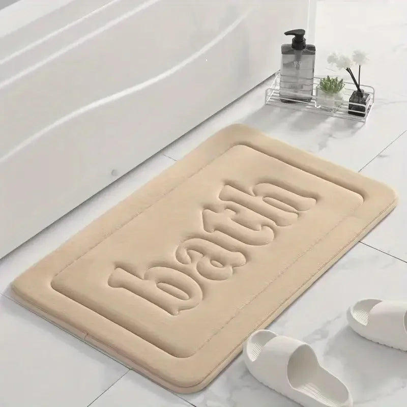 Soft Anti-Slip Bathroom Floor Mat – 1.2cm Thick Water-Absorbing Flannel Door Mat, Home Decoration