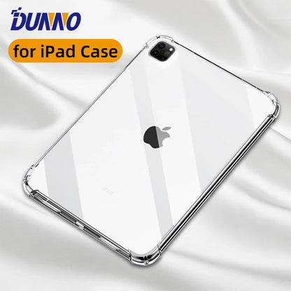 Transparent TPU iPad Case - Protective Cover for iPad Air 11 M2, Pro 11/13 M4, 7th–10th Gen, Air 3–5 & Mini 6
