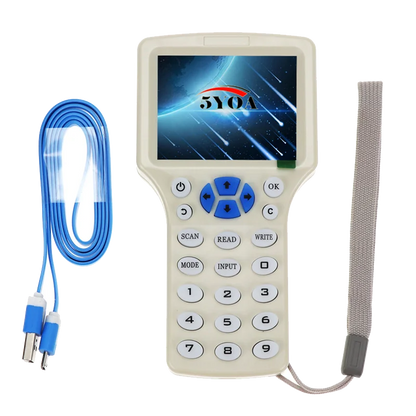 English 10-Frequency RFID Copier – USB NFC ID/IC Reader Writer, M1 13.56MHz Encrypted Duplicator & Programmer for UID Tag Key Cards
