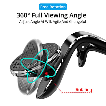 Magnetic Car Phone Holder - Air Vent Clip Mount with 360° Rotation for Xiaomi, iPhone 14, Samsung, & Other Cell Phones
