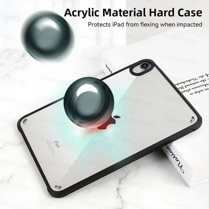 Silicone Transparent Case for iPad Pro 11", Air 4/5 (10.9"), Mini 4/5/6 & iPad 7/8/9/10th Gen (9.7"–10.5") Cover Funda