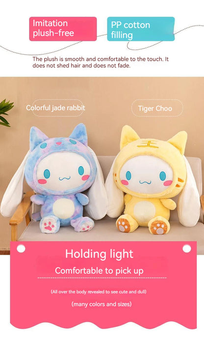 Kawaii Sanrio Cinnamoroll Plushie Toy – Heart Shaped Soft Stuffed Doll, Cute Japanese Cartoon Toy for Children's Birthday Gift