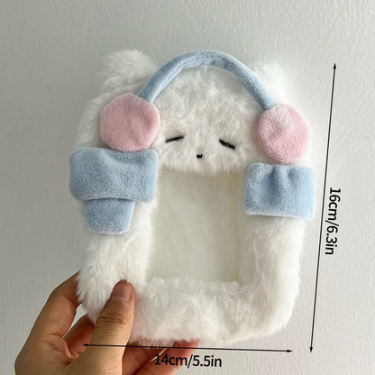 Cute Plush Photo Card Holder - Kpop Idol Bus Card Protector & Picture Album Case