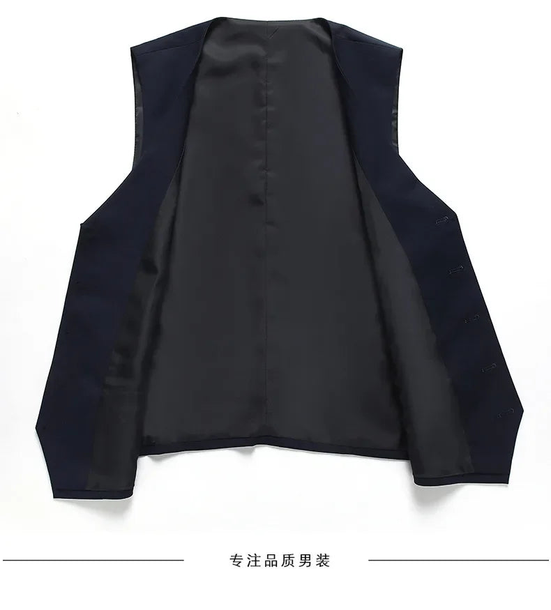 2024 Men's 3-Piece Suit Set – Blazer, Vest & Trousers | Formal Business & Wedding Outfit M-6XL